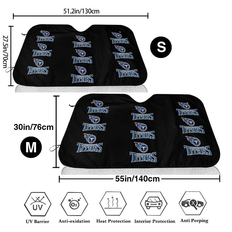 Tennessee Titans Printed suitable for front Car windshield sunshades Car windshield sunshades