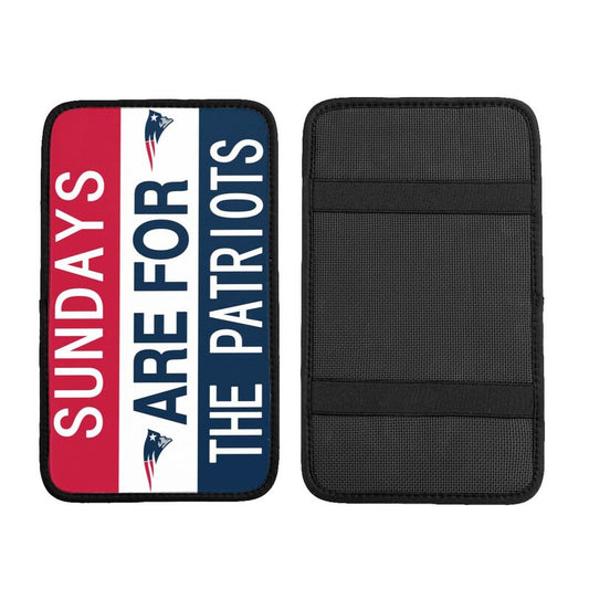 New England Patriots Personalized printed car armrest cover Car handrail box cushion