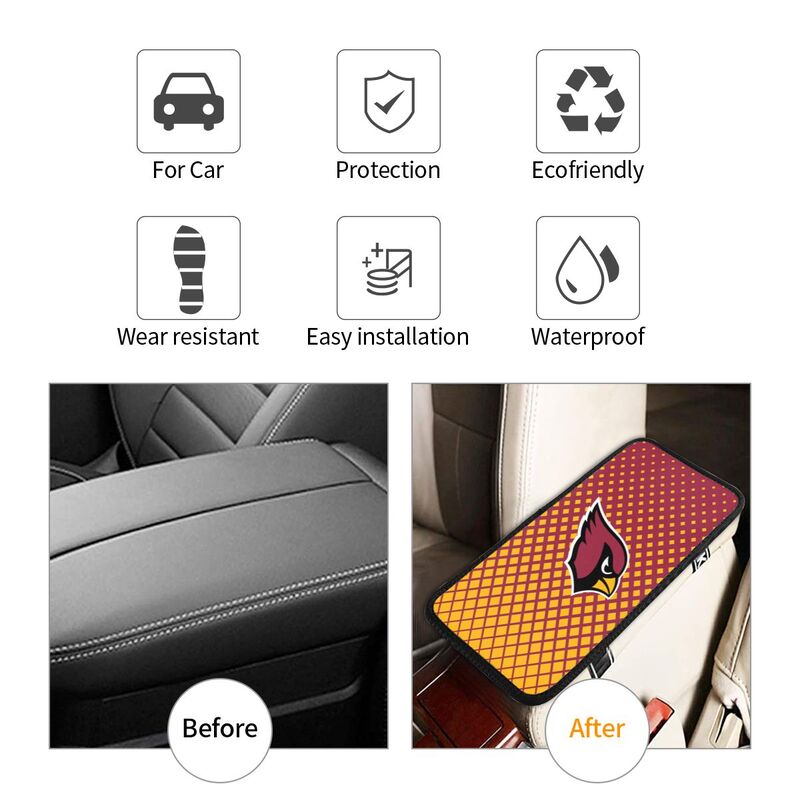 Arizona Cardinals Car handrail box cushion Personalized printed car armrest cover