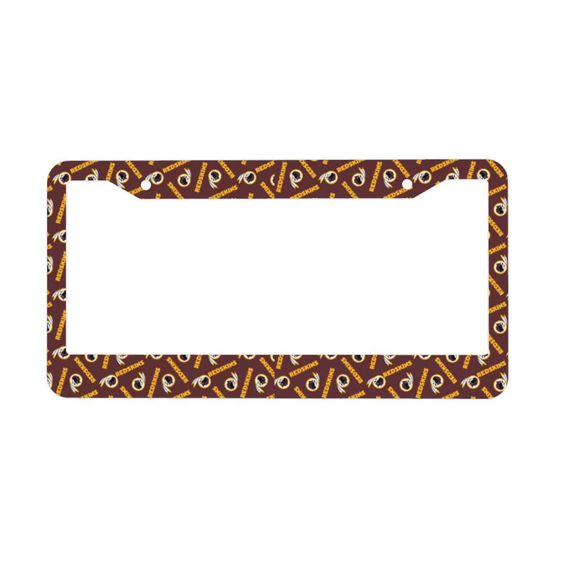 Washington Redskins Print front rear license plate holder circular hole license plate holder (one pair)
