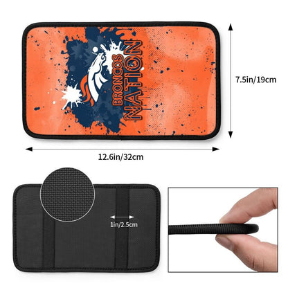 Denver Broncos print car center console armrest pad Car armrest box protective cover