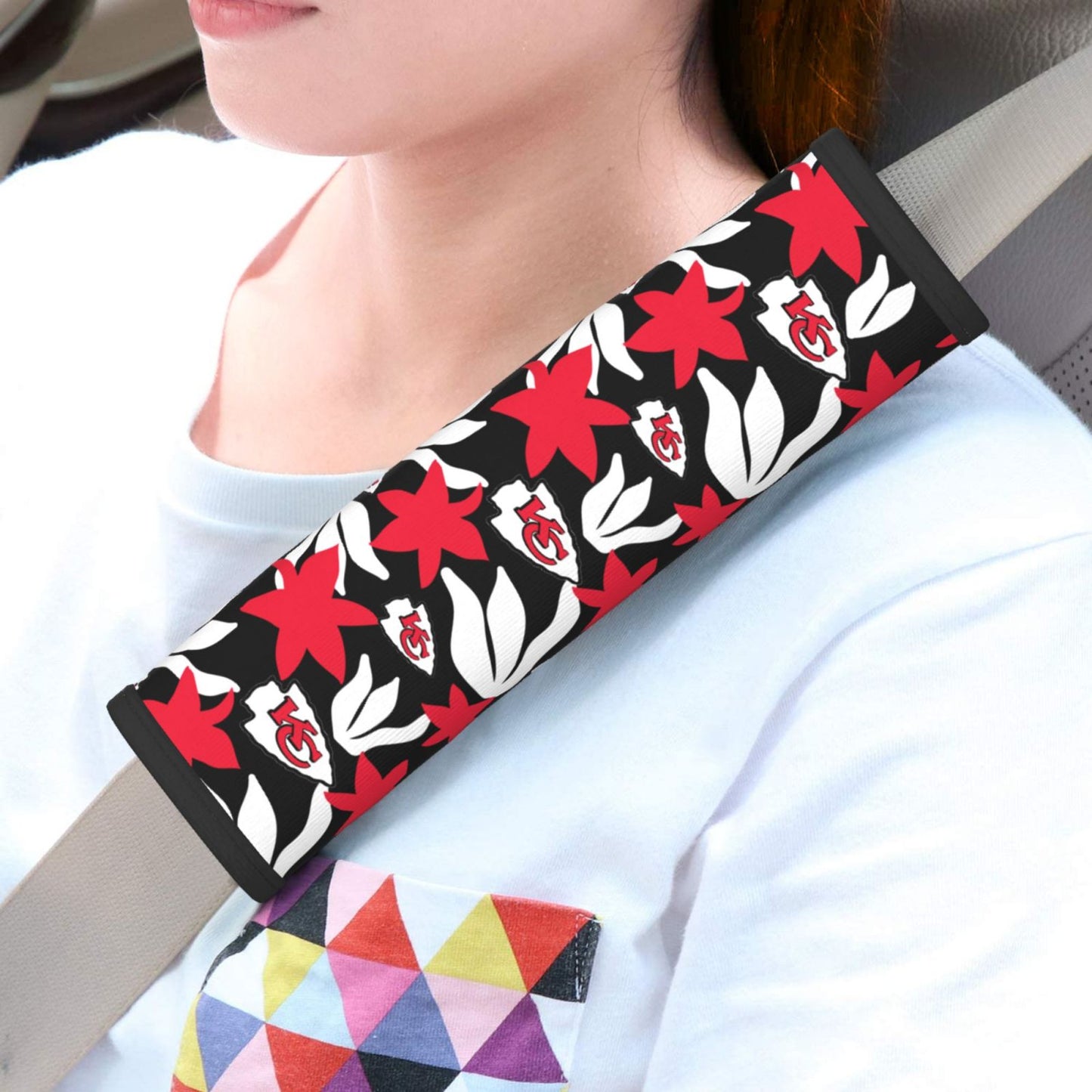 Kansas City Chiefs Car seat belt shoulder strap adult seat belt protective cover