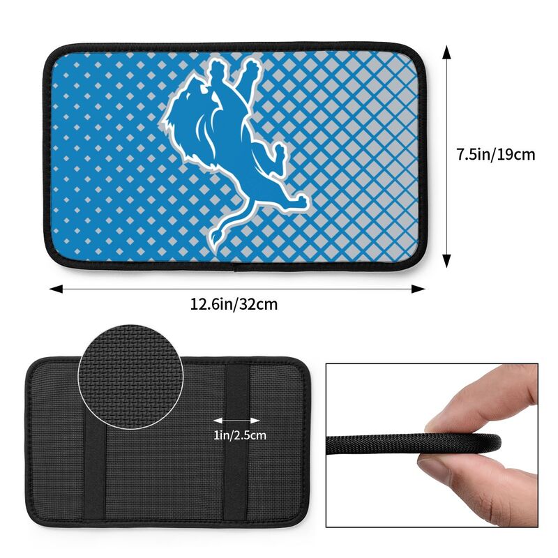 Detroit Lions Car handrail box cushion Personalized printed car armrest cover