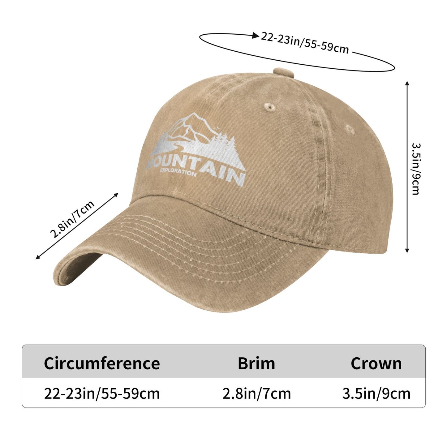 MOUNTAIN EXPLORATION Printed unisex baseball cap adjustable cap outdoor sun hats trucker hat