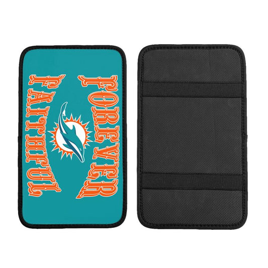 Miami Dolphins Print car armrest box cover armrest protective cover
