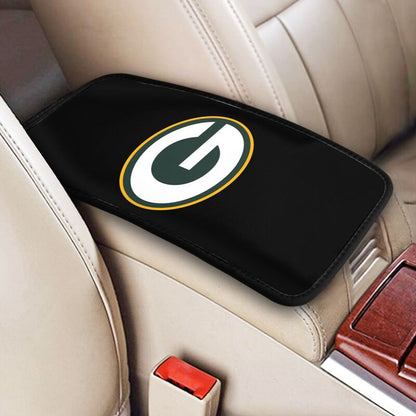 Car armrest box pad Green Bay Packers 3 Printed center armrest box pad protective pad