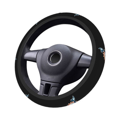 Miami Dolphins Printed breathable elastic steering wheel cover anti slip cover