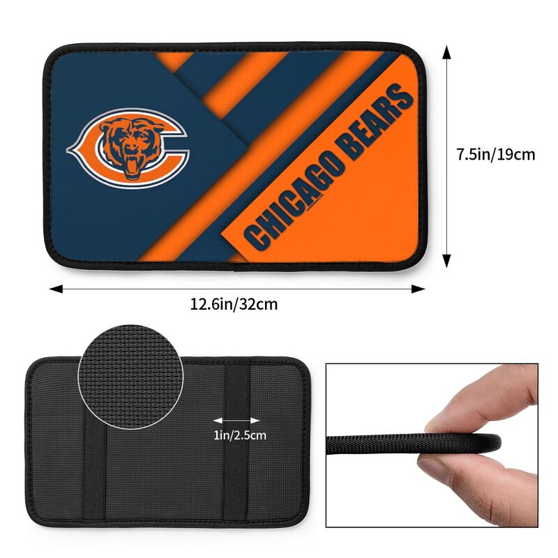 Car armrest box pad Chicago Bears 1 Printed central armrest box cushion protective pad