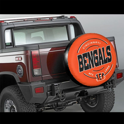 Cincinnati Bengals Printing car tire protection cover car spare tire dust protection cover