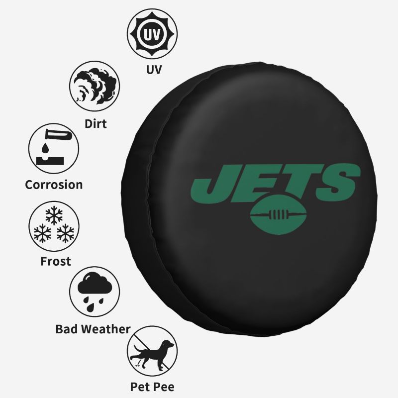 New York Jets Car tire protective cover waterproof and dustproof tire cover