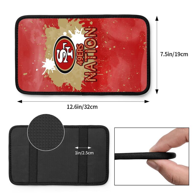 San Francisco 49ers print car center console armrest pad Car armrest box protective cover