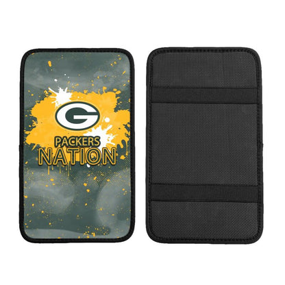 Green Bay Packers print car center console armrest pad Car armrest box protective cover
