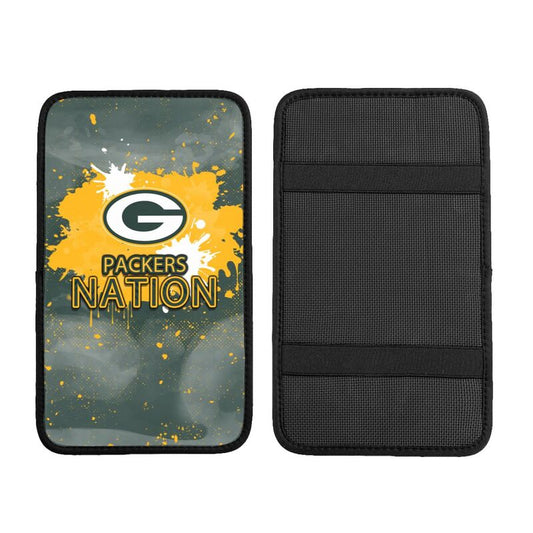 Green Bay Packers print car center console armrest pad Car armrest box protective cover