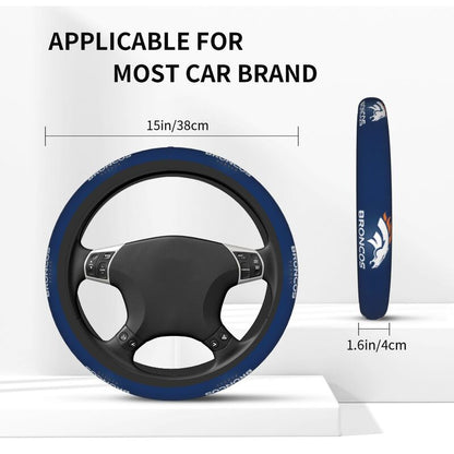 Denver Broncos Printed elastic steering wheel cover car protective cover