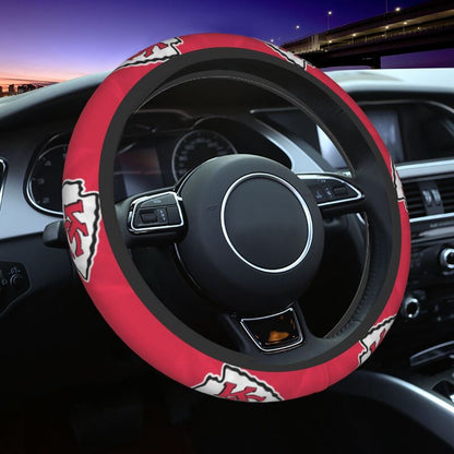 Kansas City Chiefs 3 Printed breathable elastic steering wheel anti slip cover