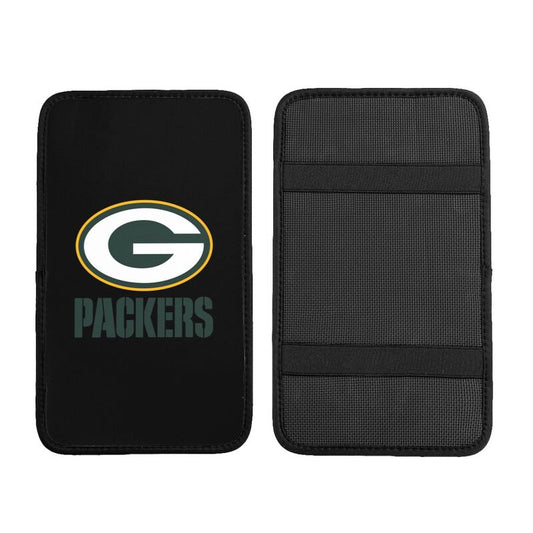 Car armrest box pad Green Bay Packers 2 Printed center armrest box pad protective pad