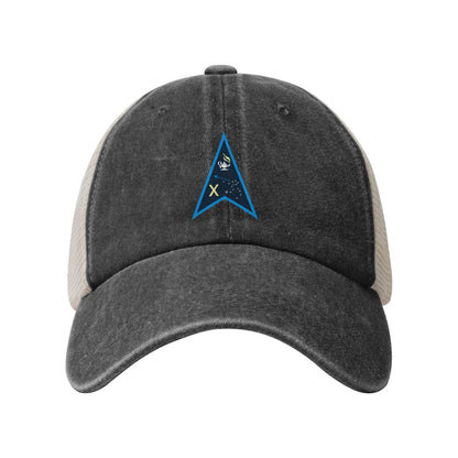Space Delta 10 Emblem Printed unisex baseball cap adjustable grid baseball cap veteran gift