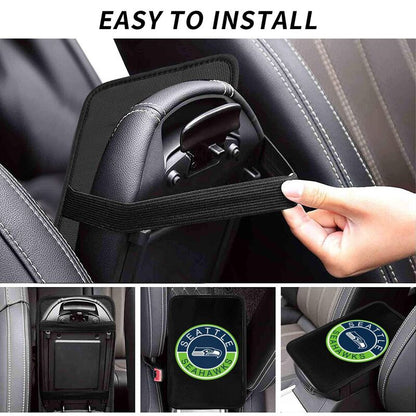 Seattle Seahawks print car armrest protective cover Car center console armrest pad