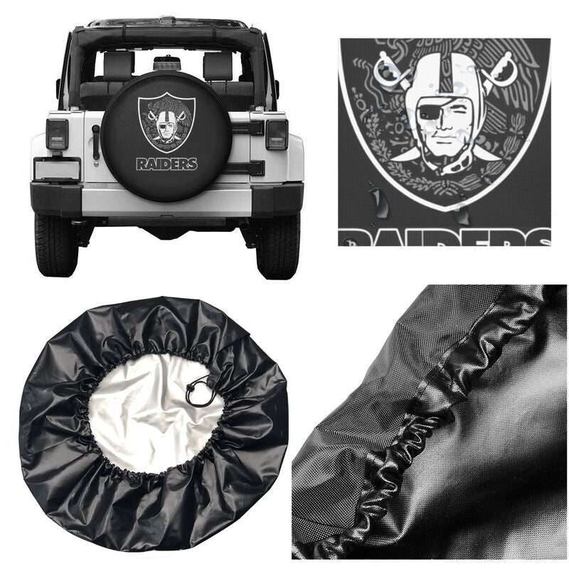 Las Vegas Raiders 3 car dustproof sunscreen tyre protective cover Tyre protective cover