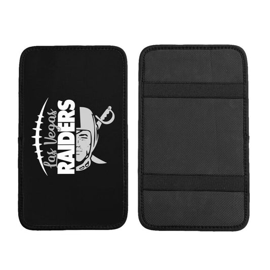 Car armrest box pad Las Vegas Raiders5 Printed central armrest box pad anti slip pad