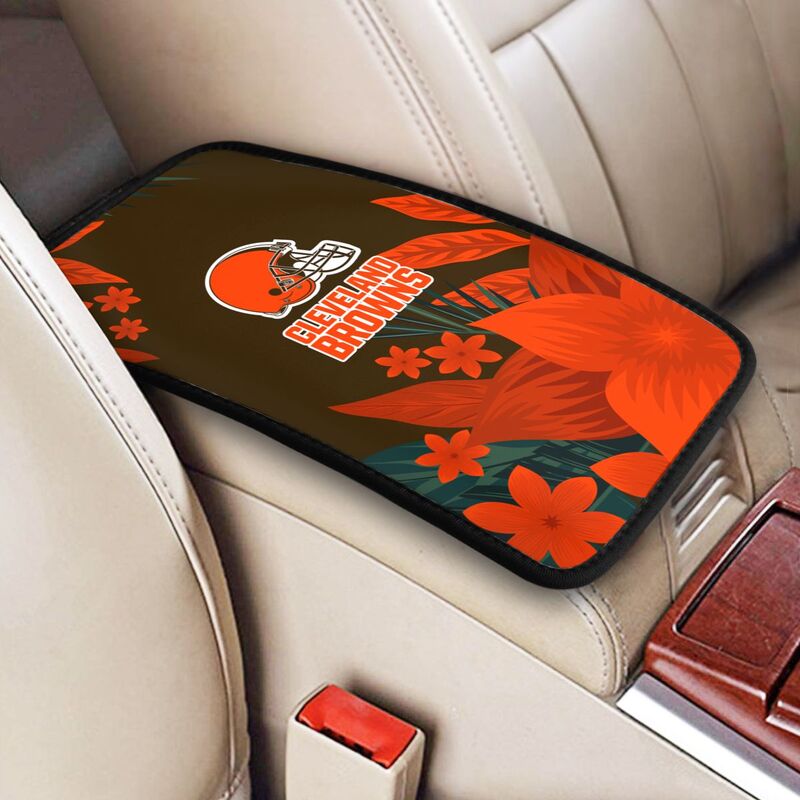 Cleveland Browns Car armrest box protective cover car center console armrest pad