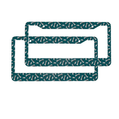 Philadelphia Eagles Print front rear license plate holder circular hole license plate holder (one pair)