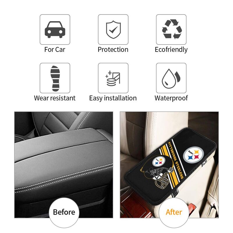 Pittsburgh Steelers Print armrest protective cover car armrest box cushion