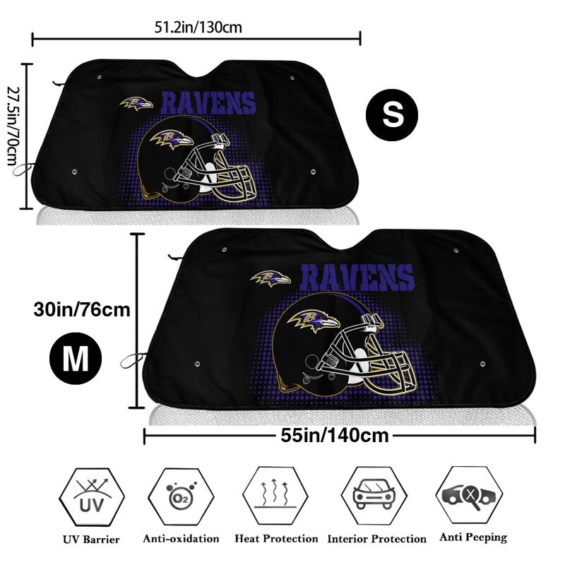 Baltimore Ravens Printing car front windshield sunshade car windshield sunshade multi size