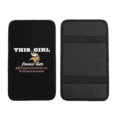 Minnesota Vikings Printing car center console pad car armrest protective cover