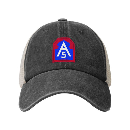 United States Army North CSIB Printed unisex baseball cap adjustable grid baseball cap veteran gift