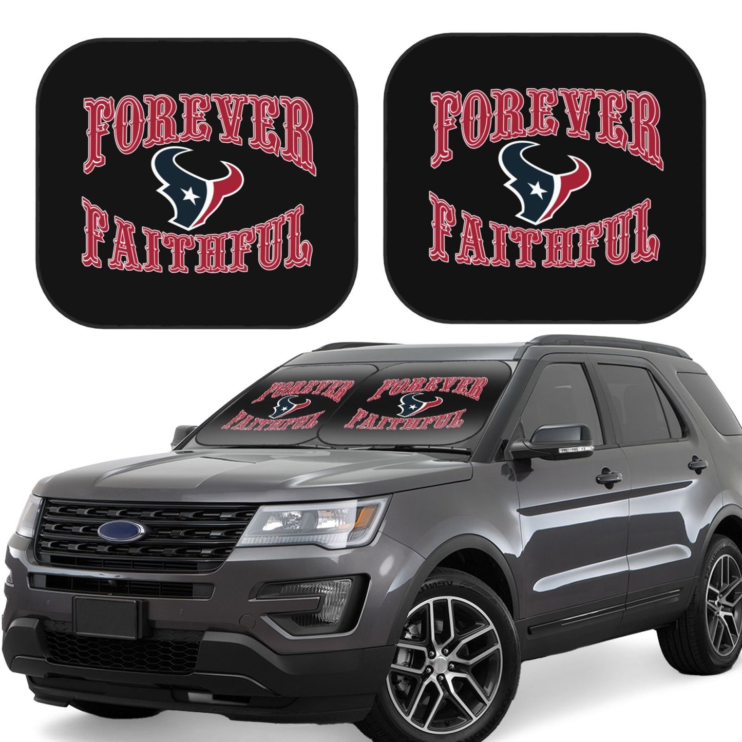Houston Texans Car front windshield sunshade UV resistant sunshade foldable