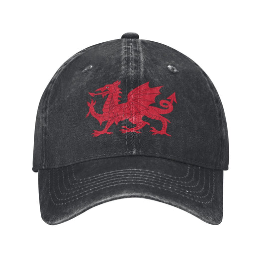 WELSH DRAGON & CYMRU Printed unisex baseball cap adjustable cap outdoor sun hats trucker hat