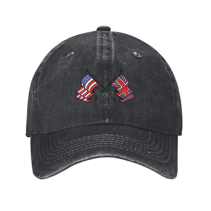USA And UK Flags Printed unisex baseball cap adjustable cap outdoor sun hats trucker hat