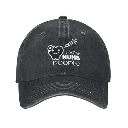 I See Numb People Printed unisex baseball cap adjustable cap outdoor sun hats trucker hat