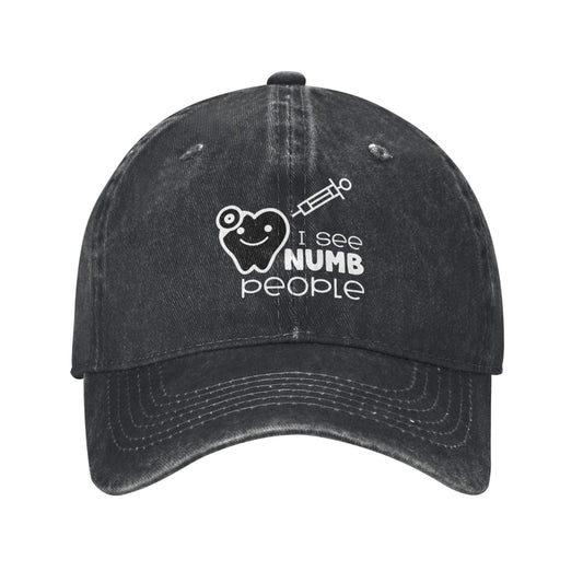 I See Numb People Printed unisex baseball cap adjustable cap outdoor sun hats trucker hat