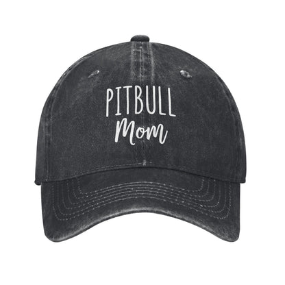 Pitbull Mom Printed unisex baseball cap outdoor hats adjustable cap trucker gift hat