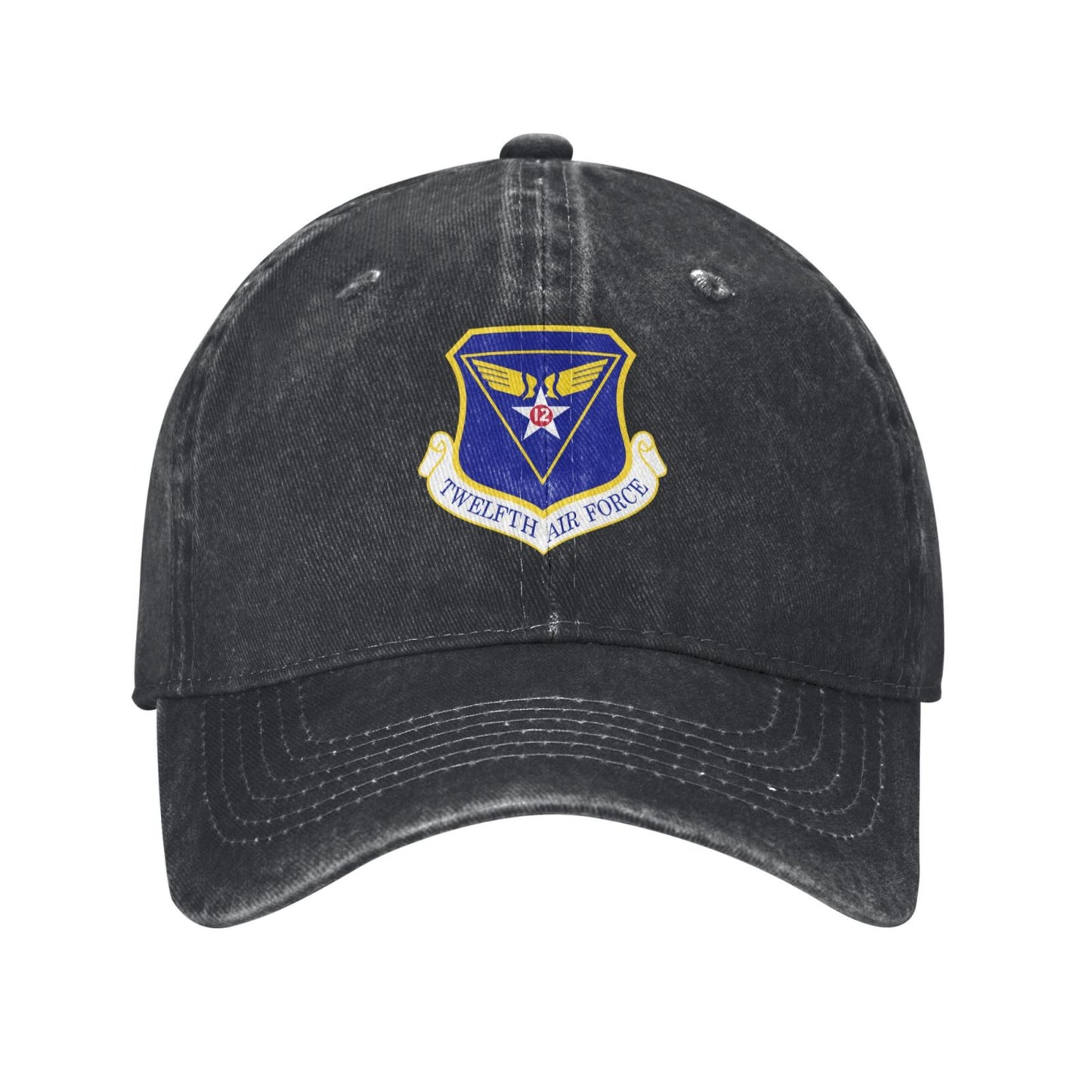 Twelfth Air Force-Emblem Printed unisex baseball cap adjustable cap veteran gift