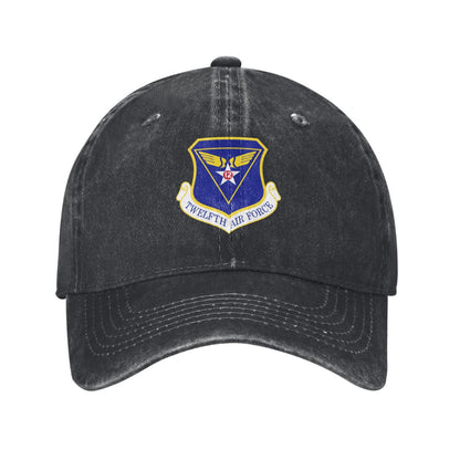 Twelfth Air Force-Emblem Printed unisex baseball cap adjustable cap veteran gift