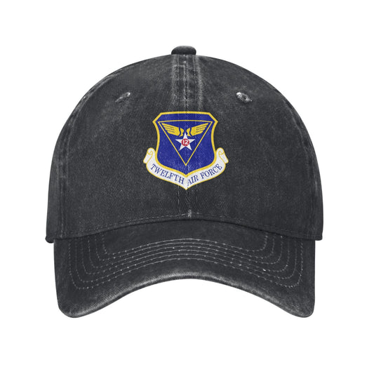 Twelfth Air Force-Emblem Printed unisex baseball cap adjustable cap veteran gift