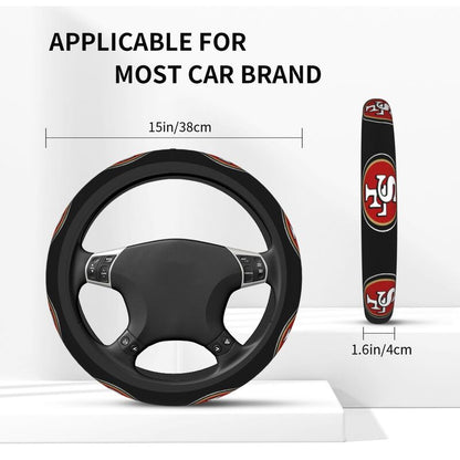 San Francisco 49ers Printed car protective cover elastic steering wheel cover
