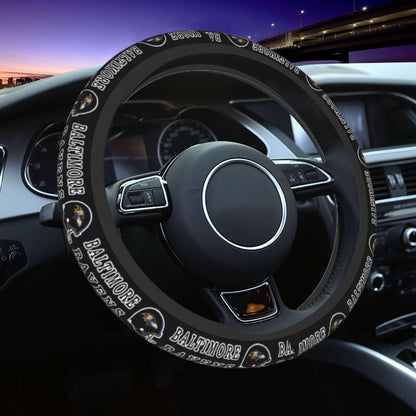 Baltimore Ravens Printed car protective cover elastic steering wheel cover