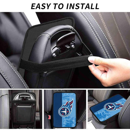 Car armrest box pad Tennessee Titans 3 Printed central armrest box pad protective pad