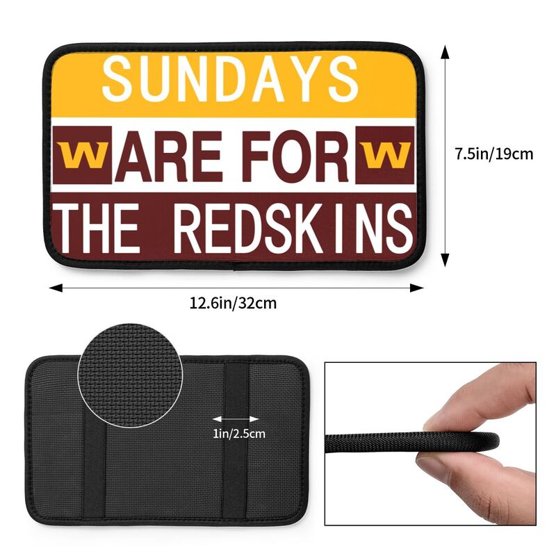 Washington Redskins Personalized printed car armrest cover Car handrail box cushion