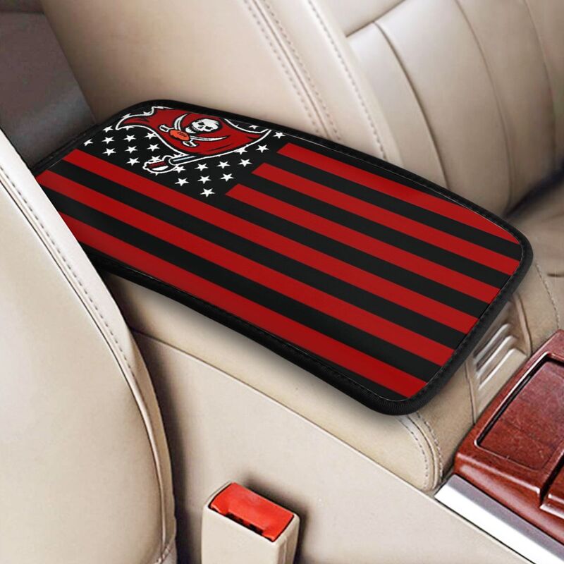 Car armrest box pad Tampa Bay Buccaneers 3 Printed center armrest box pad protective pad