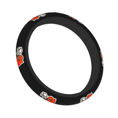 Cleveland Browns Printed car anti-skid cover elastic steering wheel cover