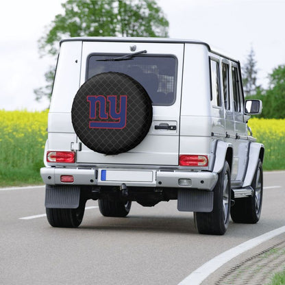 New York Giants Grid background car tire waterproof dustproof protective cover