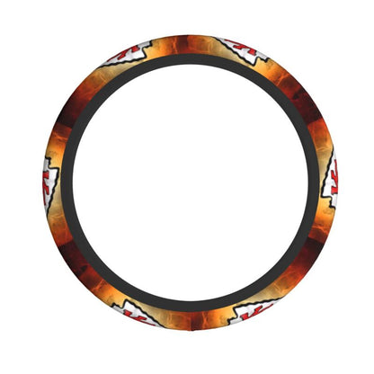 Kansas City Chiefs Printed breathable elastic steering wheel cover anti slip cover