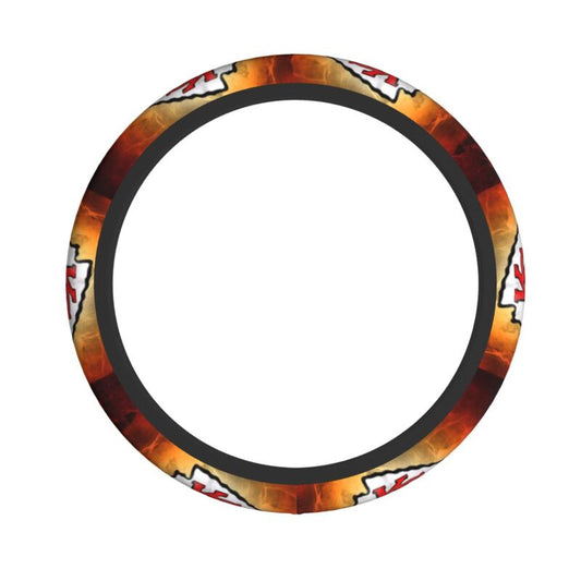 Kansas City Chiefs Printed breathable elastic steering wheel cover anti slip cover