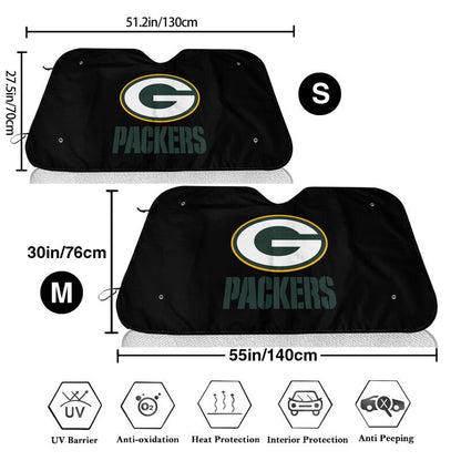 Green Bay Packers 3 Printing suitable for front Car windshield sunshades Car windshield sunshades