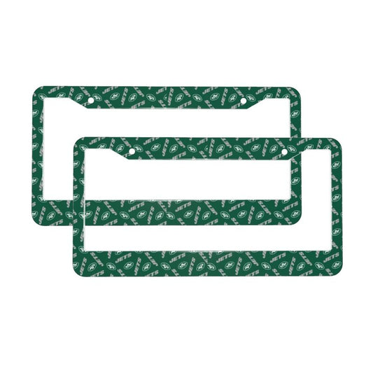 New York Jets Print front rear license plate holder circular hole license plate holder (one pair)